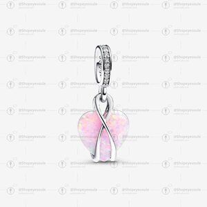 Pandora Mum Opalescent Heart Dangle Charm
